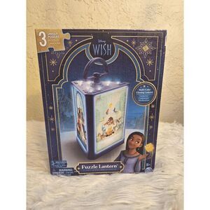 Disney Wish Puzzle Lantern, 3 24-Piece Puzzles